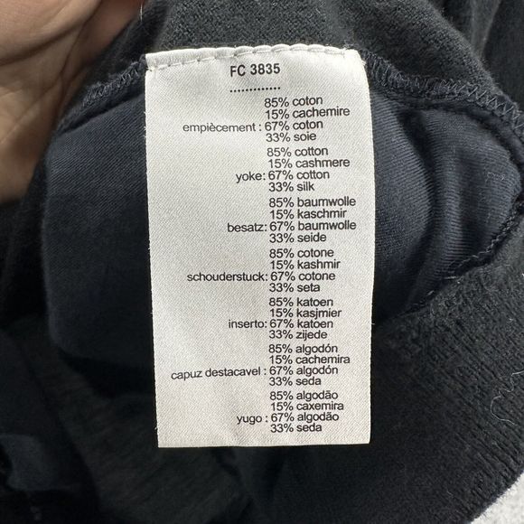 Lacoste Womens Cardigan Size 36 Black Button Up Long Sleeve Sweater - Picture 11 of 12